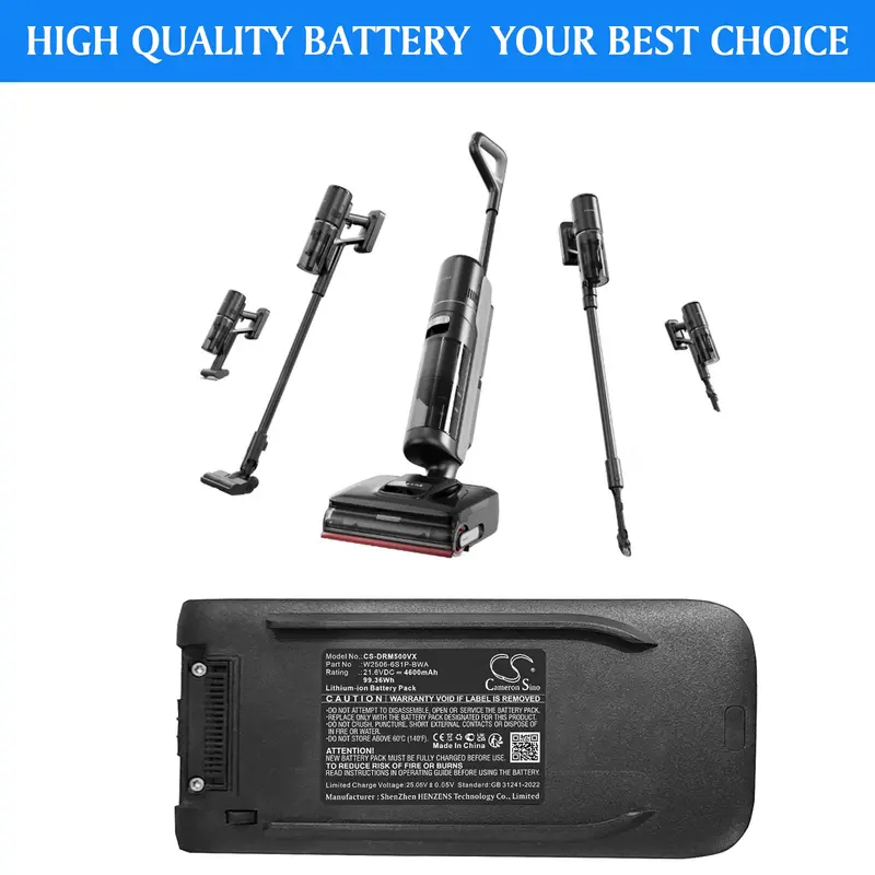 Dreame Vacuum Cleaner Battery – 21.6V, 4600Mah Li-Ion (99.36Wh) For W2506-6S1P-Bwa, T50 Mix 1