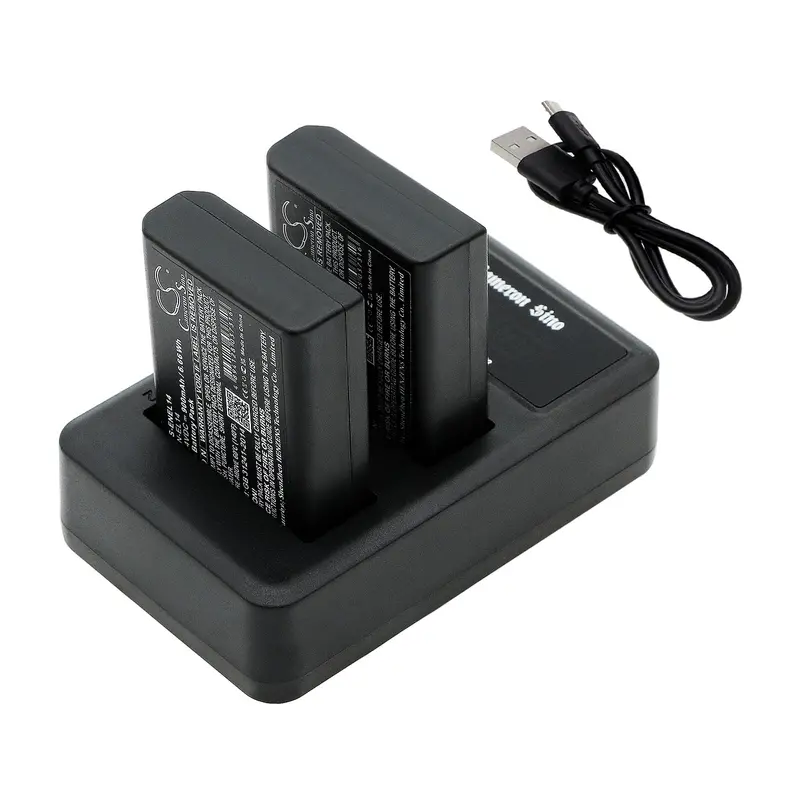 Dual-Slot Charger For Nikon En-El14 And Mh-24 Rechargeable Camera Batteries 1