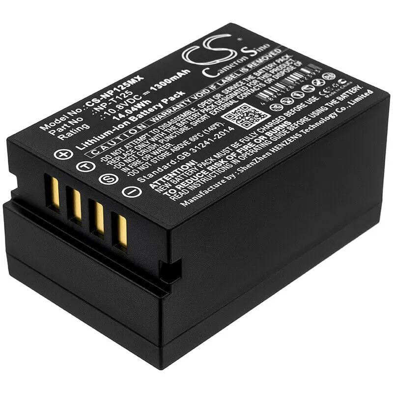 Fujifilm Gfx 50S Camera Battery – 10.8V 1300Mah Li-Ion (14.04Wh, Np-T125 Compatible) 1
