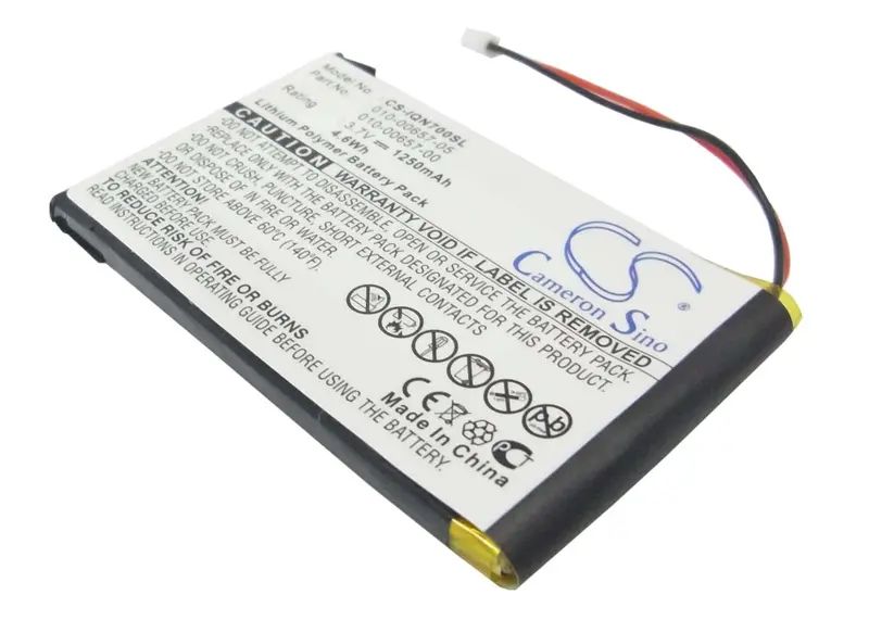 Garmin Nuvi 700 Gps Battery: 3.7V 1250Mah Li-Polymer (010-00657-00, 2-Wire, 4.63Wh) 1