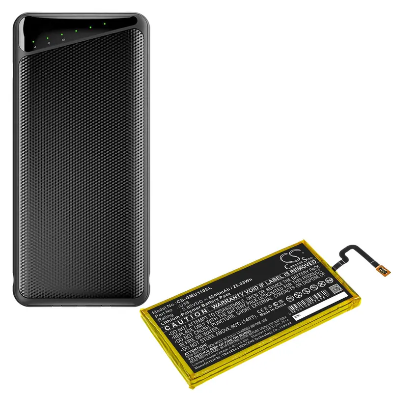 Glocalme U3B Mobile Hotspot Battery – 3.85V Li-Polymer, 6500Mah, 25.03Wh 1