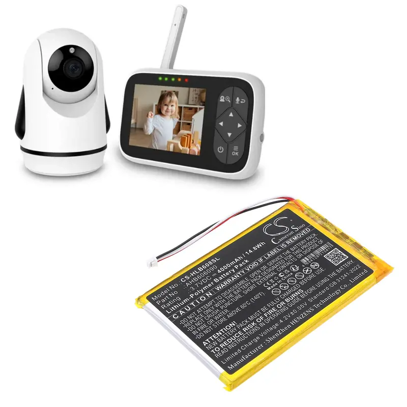 Hellobaby Video Monitor Battery – 3.7V 4000Mah Li-Polymer (Ahb606090, Hb6081, Hb6256) – 14.8Wh 1