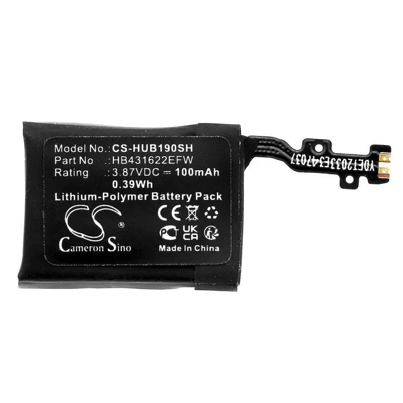 Huawei Band B6/B7 Smartwatch Battery – 3.87V 100Mah Li-Polymer (0.39Wh), Model Hb431622Efw 1