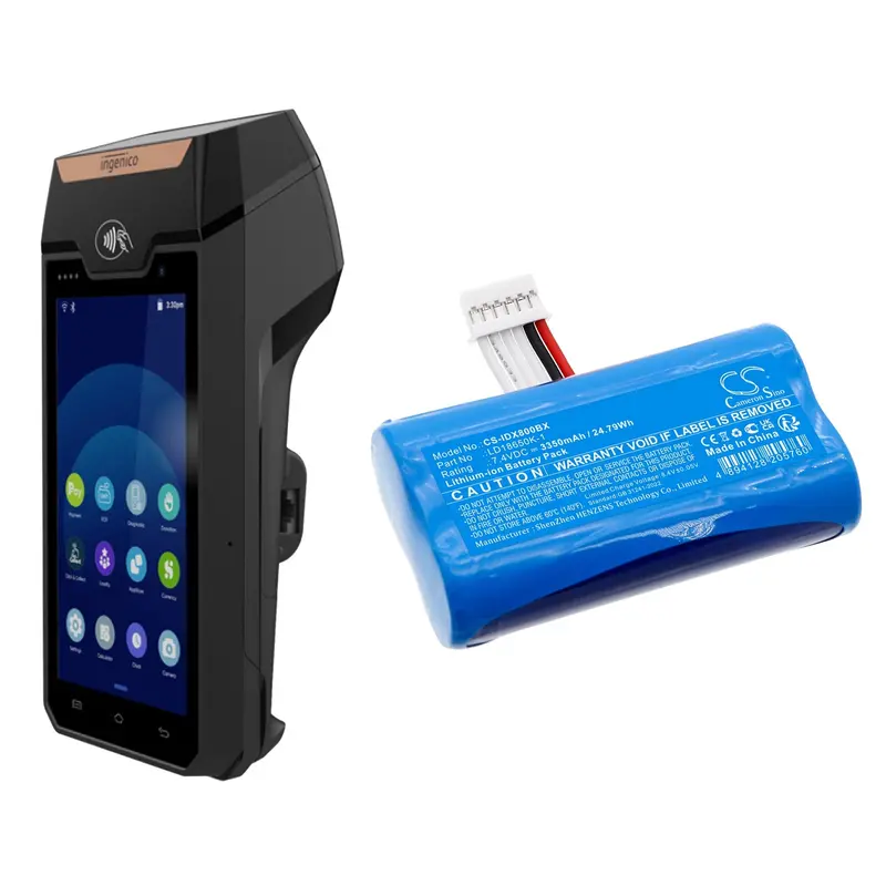Ingenico Payment Terminal Battery – 7.4V Li-Ion, 3350Mah, 24.79Wh (Ld18650K-1, Axium Dx4000/Dx8000) 1