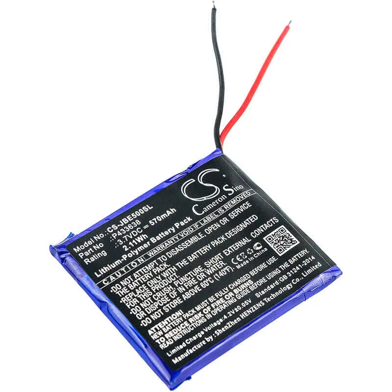 Jbl Synchros E50Bt Headset Battery – 3.7V Li-Polymer, 570Mah (2.11Wh), Part P433638 1