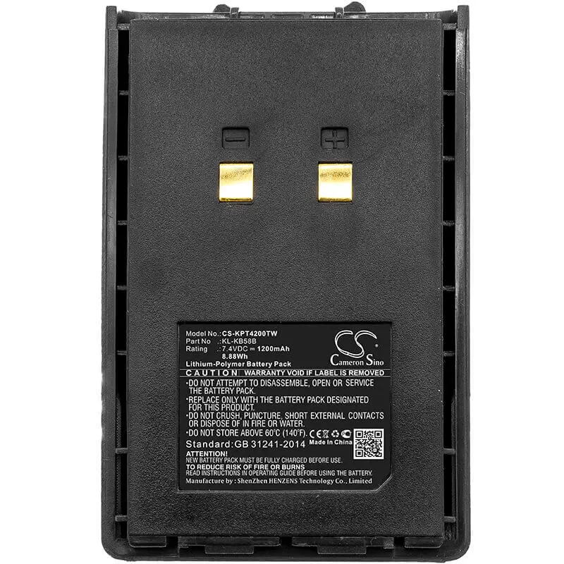 Kirisun Kb-42A Two-Way Radio Battery: 7.4V Li-Polymer, 1200Mah, 8.88Wh 1