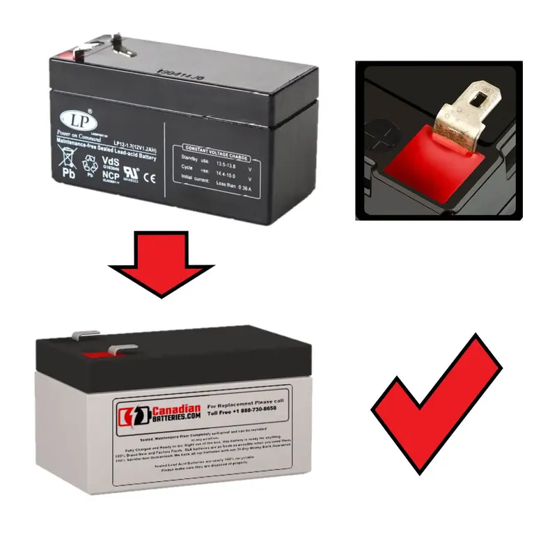 Landport Lp12-1.2 Replacement Battery – 12V, 1.2Ah, F1 Terminal Compatible 1