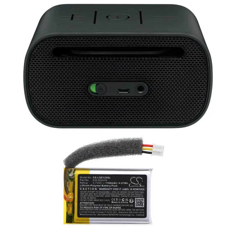 Logitech Ue Mobile Boombox Speaker Battery – 3.7V, 1100Mah Li-Polymer (4.07Wh) 1