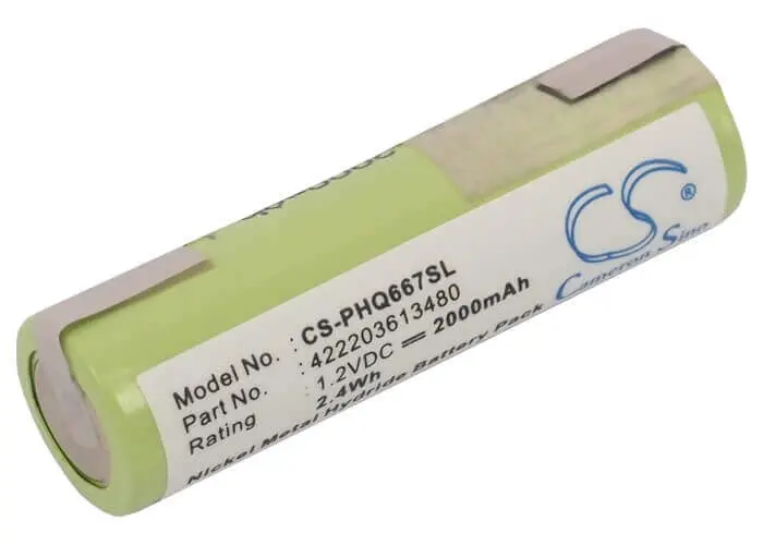 Multi-Brand Shaver Battery – 1.2V 2000Mah Ni-Mh (Grundig, Braun, Philips, Norelco, Wahl, Activator 360/8000, 138-10584) – 2.4Wh 1