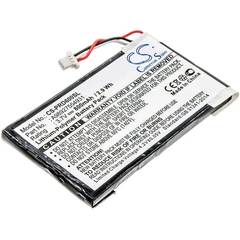 Sony Prs-600 E-Reader Battery: 3.7V Li-Polymer, 800Mah, 2.96Wh 1