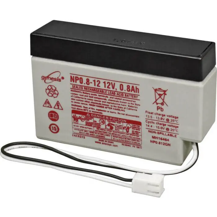 Wei Long Wp0.812 Replacement Battery – 12V 0.8Ah Sla With J2/Jst Connectors 1