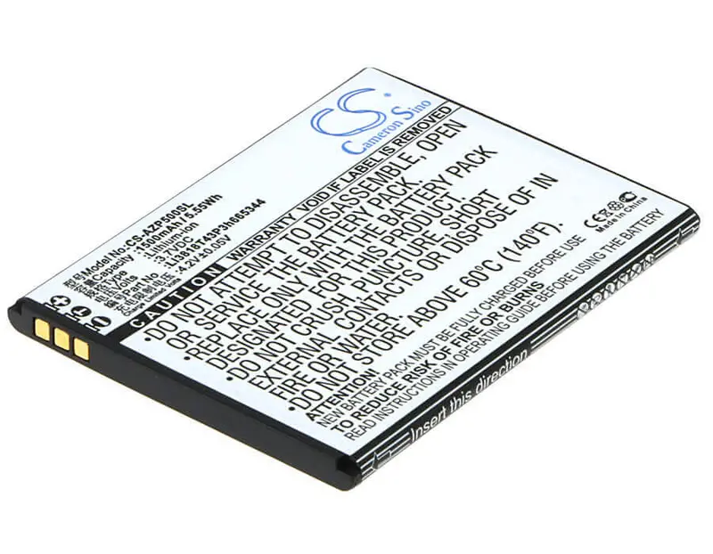 Zte A5S Replacement Smartphone Battery – 3.7V Li-Ion, 1500Mah, 5.55Wh (Li3818T43P3H665344) 1