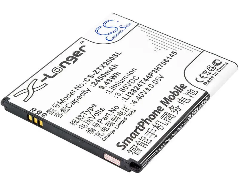 Zte Grand X2 Replacement Battery – 3.85V 2450Mah Li-Ion (9.43Wh), Li3824T44P3H706145 Compatible 1